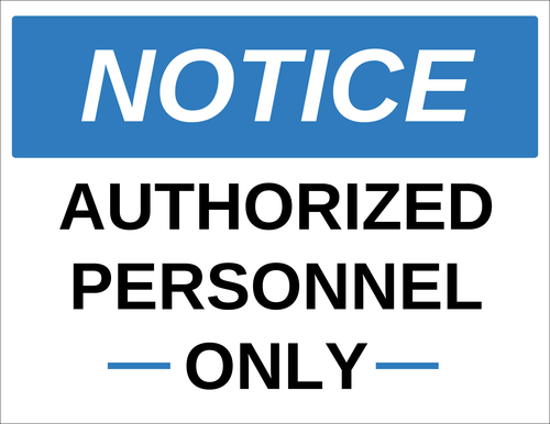  Notice Authorized Personnel Only Sign Template OnlineLabels 