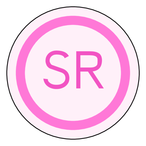 Pink Monogram Round Label