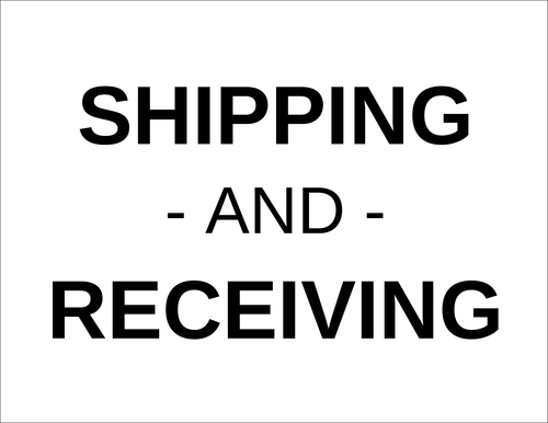 "Shipping and Receiving" Sign