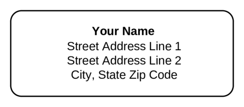 return address label template