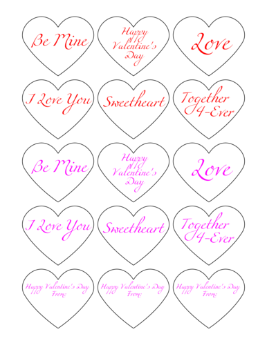 Valentine s Day Candy Heart Stickers Printable Template OnlineLabels 