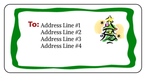 Christmas Tree Address Label