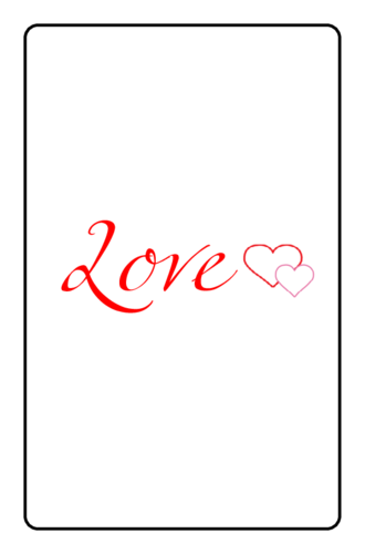 Love With Hearts Valentine's Day Label