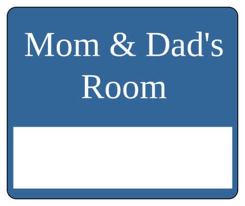Moving Box Label: Mom & Dad's Room