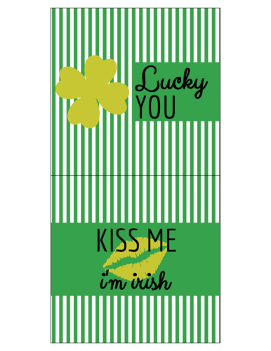 "Lucky You" St. Patrick's Day Candy Bar Labels Printable