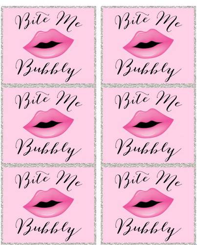 "Bite Me Bubbly" Divorce Party Champagne Label