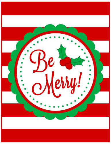 "Be Merry!" Christmas Sign 