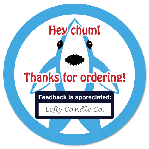 "Thanks for Ordering" Shark Feedback Sticker