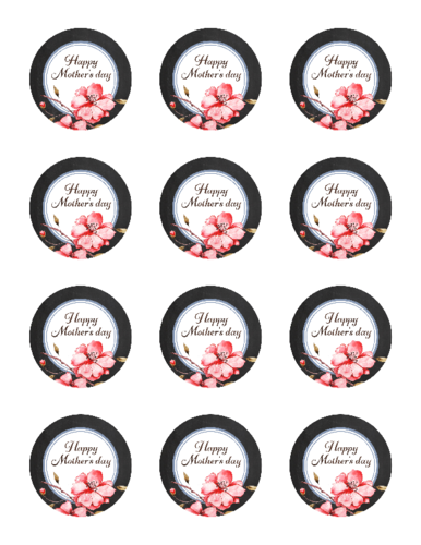 Mother's Day Round Sticker Printable