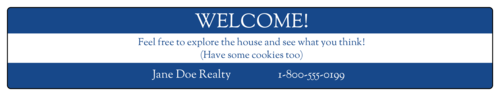 Real Estate Open House Water Bottle Label
