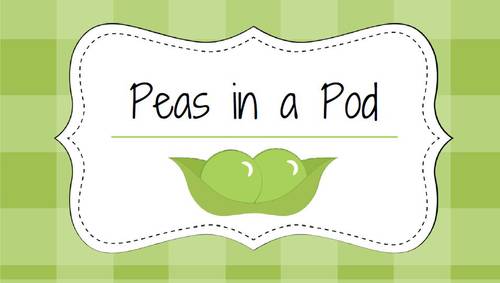 "Peas In A Pod" Water Bottle Label