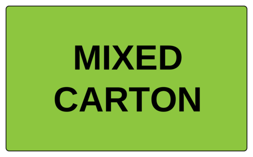 "Mixed Carton" Label