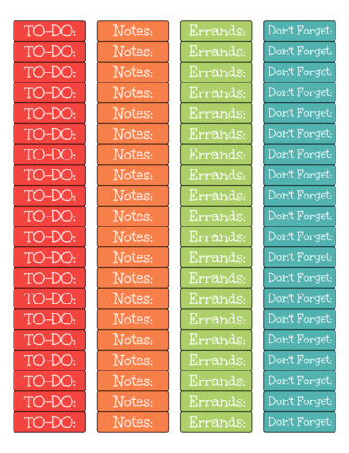To-Do List Planner Label
