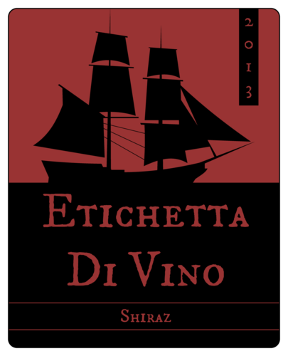 Ship Sailing Wine Bottle Label