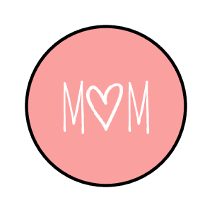 Mom Heart Chocolate Kisses Label