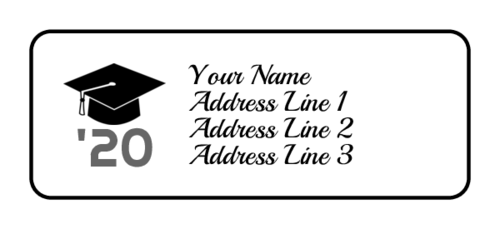 Graduation Year Cap Address Label