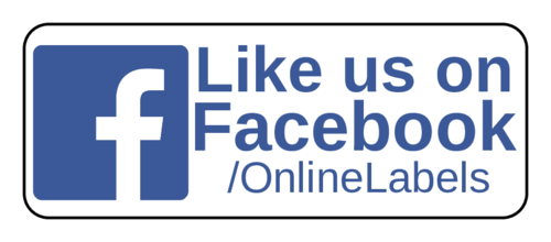 "Like Us On Facebook" Social Media Label