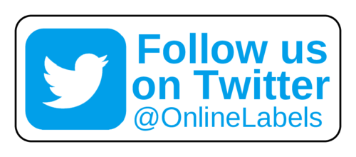 "Follow Us On Twitter" Social Media Label