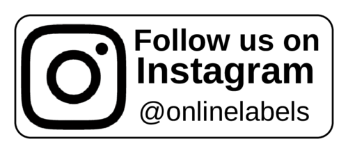 "Follow Us On Instagram" Social Media Label