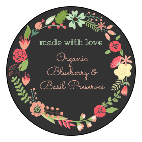 "Made With Love" Floral Wreath Label