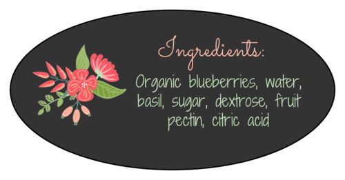 Floral Jar Ingredients Label