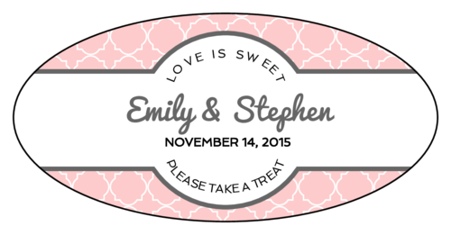 Quatrefoil Wedding Sticker