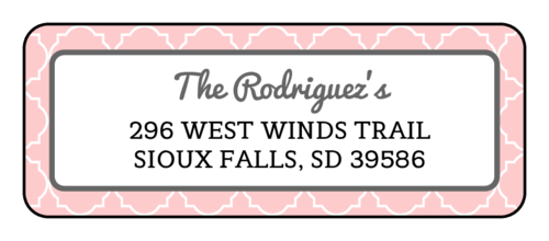 Quatrefoil Return Address Label