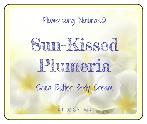 Plumeria Flower Bath Label