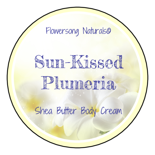 Plumeria Bath and Body Product Information Label