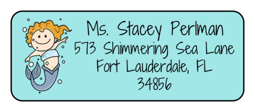Mermaid Address Label