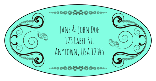 Calligraphic Address Label