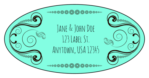 Calligraphic Address Label