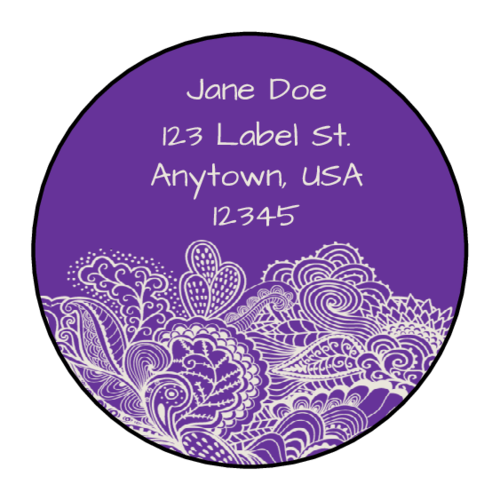Colorful Paisley Address Label