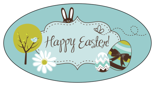 "Happer Easter" Decorative Label