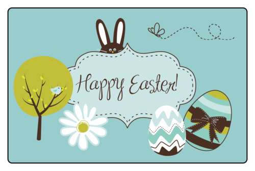 "Happy Easter" Label