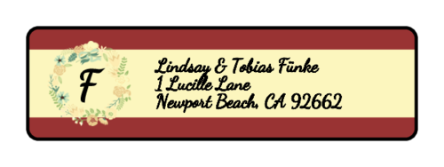 Florid Wedding Address Label