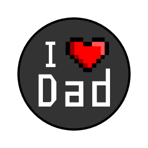 8-bit Father's Day Chocolate Kisses Label