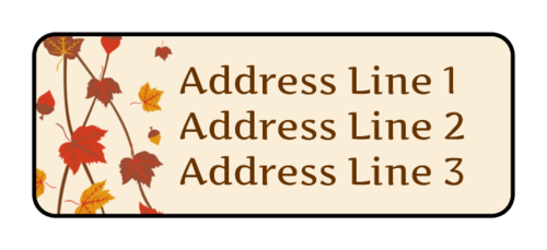 Autumn Leaves Address Label