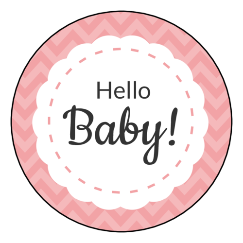 "Hello Baby" Shower Label