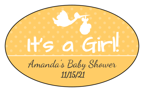 "It's a Boy/Girl!" Stork Label