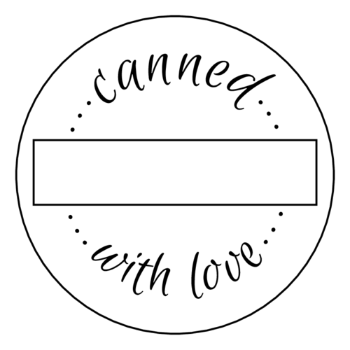 "Canned With Love" Write-in Jar Label