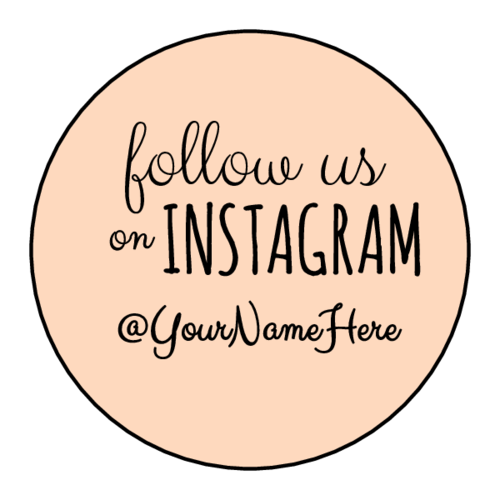 "Follow Us On Instagram" Label