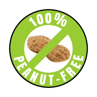 100% Peanut-Free Food Label