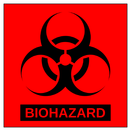 Biohazard Warning Label