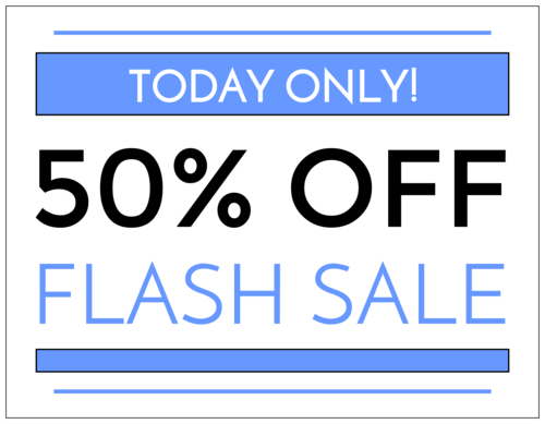 "Flash Sale" Business Sign Label