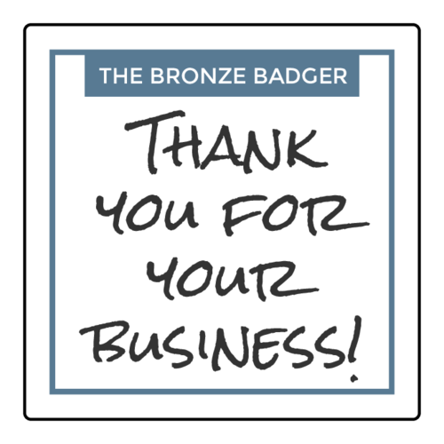 "Thank You For Your Business" Label