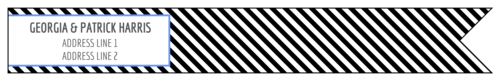 Striped Wrap-Around Address Label
