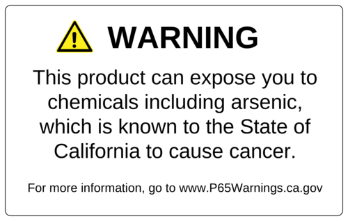 Proposition 65 Warning Label