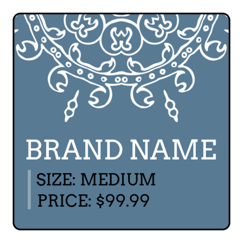 Geometric Price Tag Label