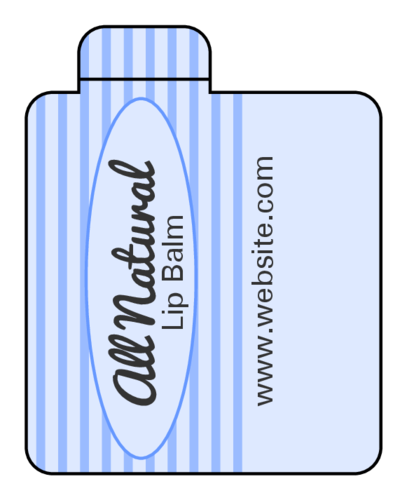 Striped Quality Seal Lip Balm Label